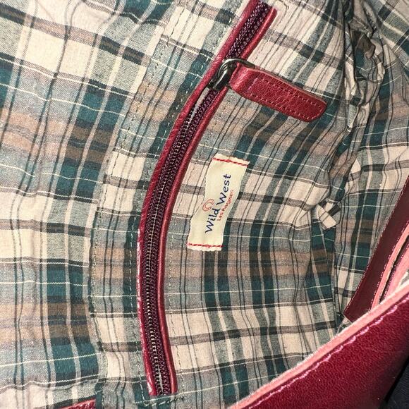 Wild West Los Angeles Oxblood Crossbody Bag Leather Flap Closure Snap western - Picture 7 of 7